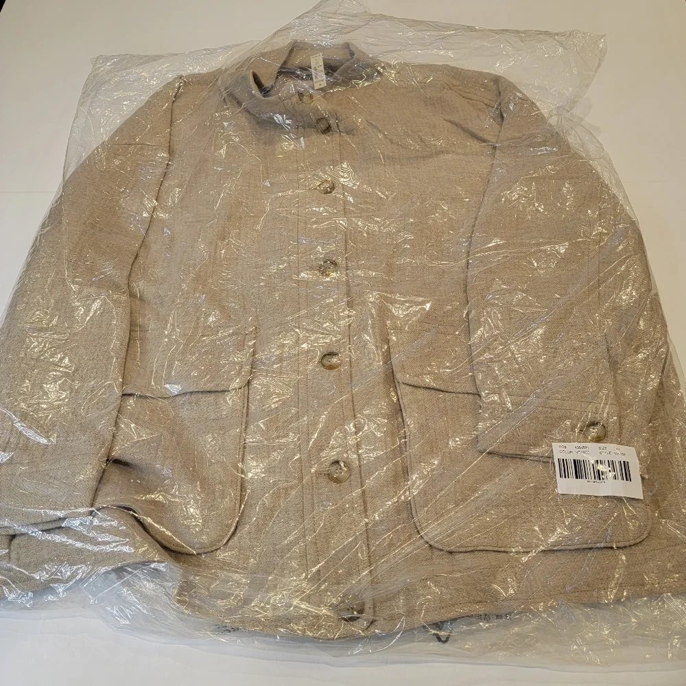 Madewell Clairmont Crop Jacket Plus Size 4X Heather Natural Wool Blend NEW!